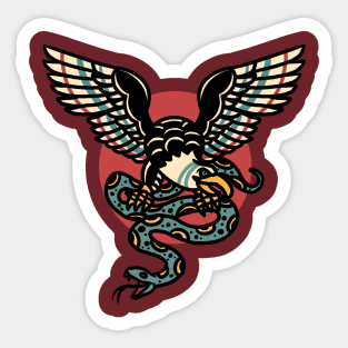 eagle and snake tattoo Sticker